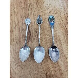 Vintage Sterling Silver Souvenir Spoons Lot Of 3